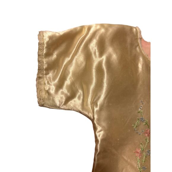 Vintage Infant Satin Embroidered Robe Jacket, Approx.3-6 months - Picture 3 of 7
